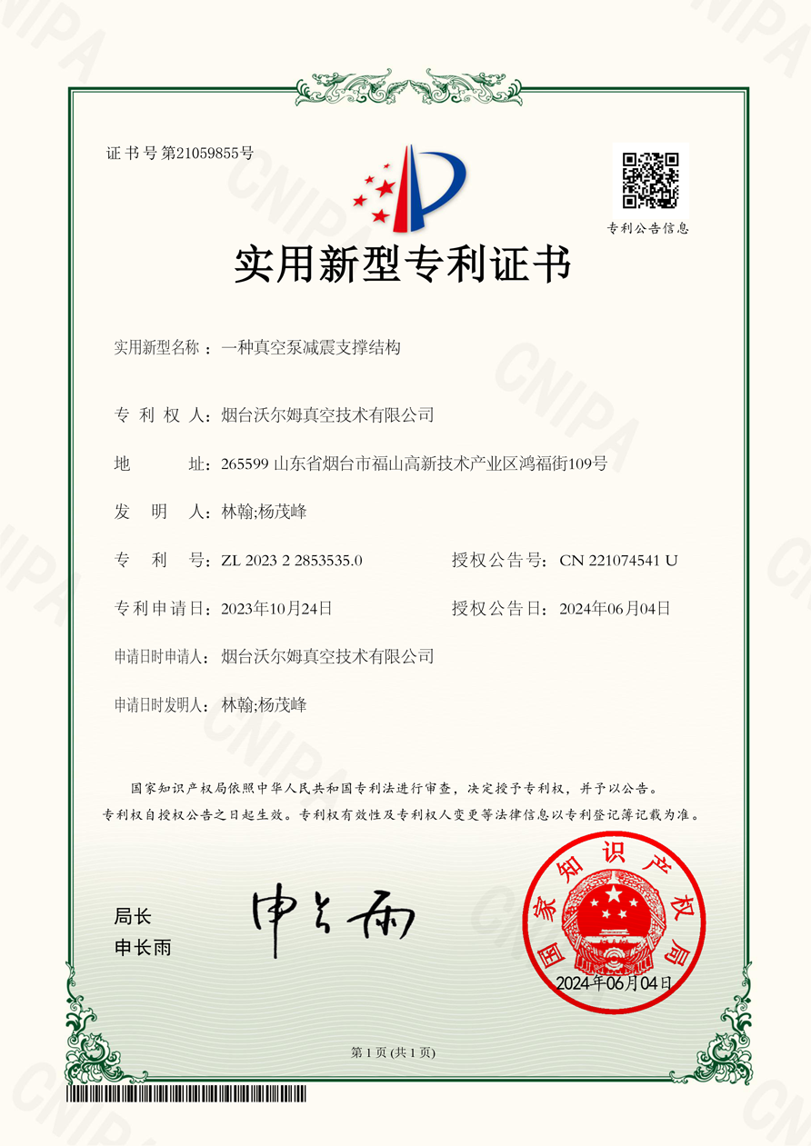 一種真空泵減震支撐結構